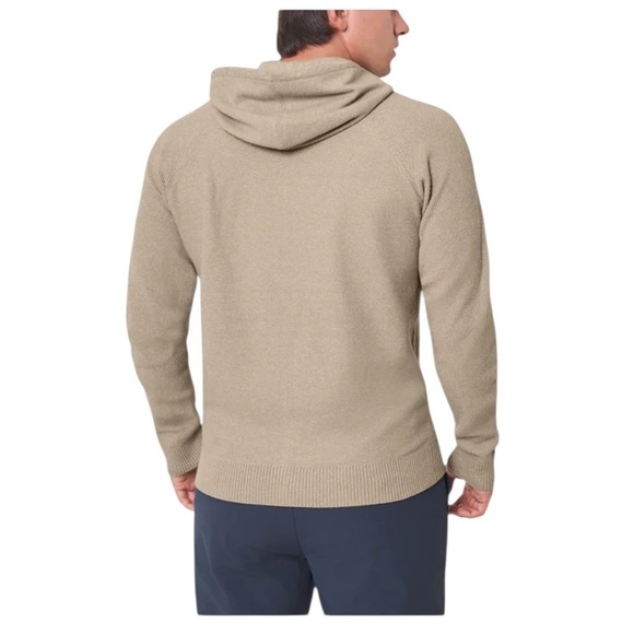 Modern Ambition Beige Full-Zip Knit Hoodie Sweater | Size Small - Picture 5 of 12